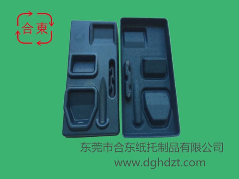 甘蔗浆黑色湿压纸托     光盘驱动器/投影机包装